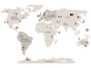 Naklejka na ścianę - mapa świata beżowa 4