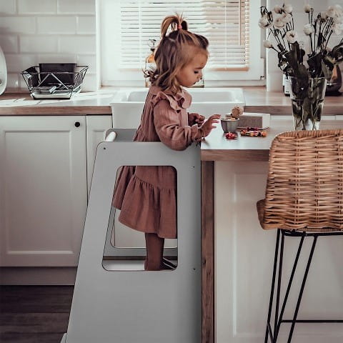 Kitchen Helper Pomocnik Kuchenny dla Dziecka Scandi szary 2