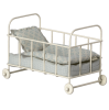 Maileg metalowe łóżko Cot bed, Micro - Blue 4