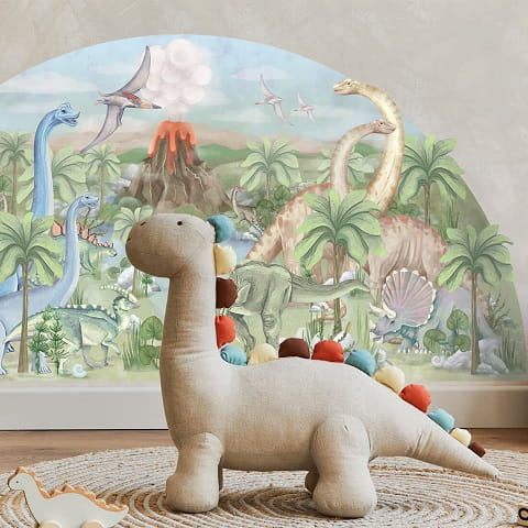 Naklejka na ścianę świat dinozaurów 1