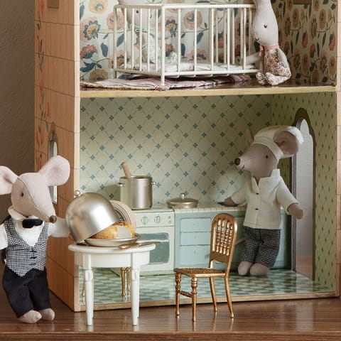 Maileg Myszka szef kuchni z garnkiem - Chef mouse 1
