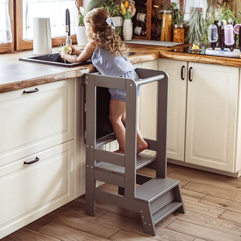 Kitchen Helper Pomocnik Kuchenny z tablicą dla Dziecka szary 3
