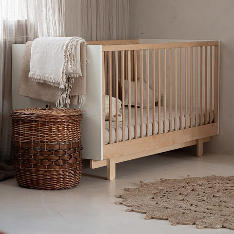Łóżeczko - łóżko dziecięce 70x140 cm z opcją tapczanika Basic złamana biel 4