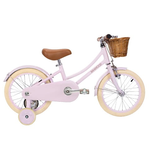 Banwood Rowerek Classic Pink z koszyczkiem dla dziewczynki, 16 cali  1