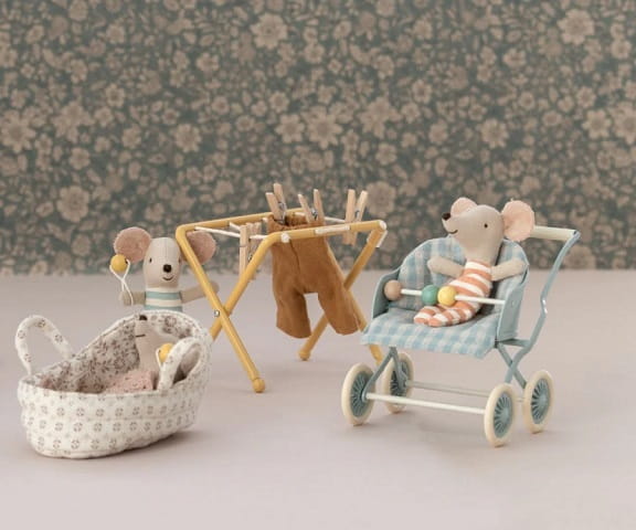 Maileg Suszarka na bieliznę - drying rack ocher  3