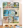 Półka biblioteczka stojąca z rustykalnym dekorem 7