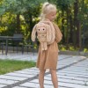 Plecak Metoo Królik karmelowy z wyjmowaną lalką z imieniem