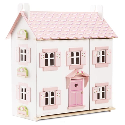 Drewniany domek dla lalek różowy Sophie Le Toy Van  1