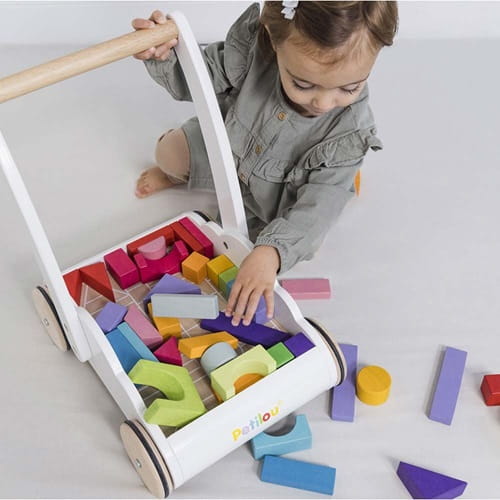 Pchacz z klockami Rainbow Cloud Le Toy Van 4