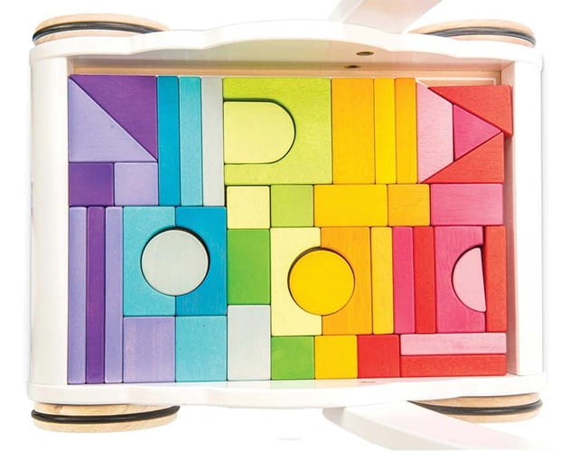 Pchacz z klockami Rainbow Cloud Le Toy Van 7