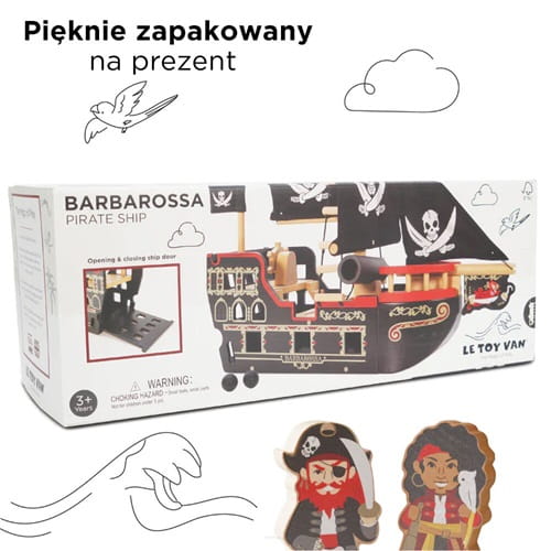 Statek piracki drewniany Barbarossa Le Toy Van 12