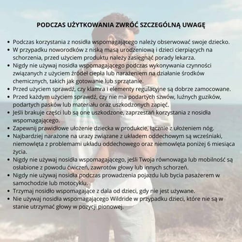 Nosidło wspomagające Black Wildride 5
