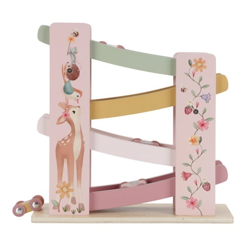 Zjeżdżalnia różowa z samochodzikami Fairy Garden Little Dutch  3