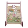 Drewniany chodzik pchacz różowy Fairy Garden roczek dziewczynki Little Dutch 12