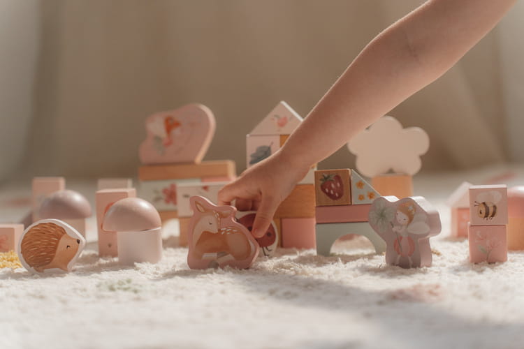 Zestaw klocków Róż drewniane klocki Fairy Garden Little Dutch 5