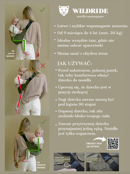 Nosidło wspomagające Coffee Wildride 6