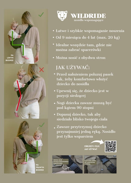 Nosidło wspomagające Savannah Wildride 6