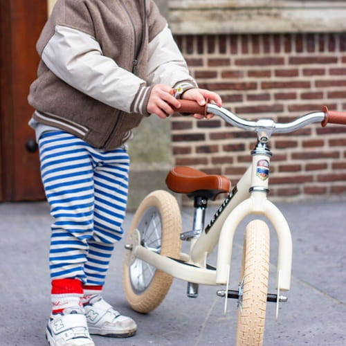 Rowerek trójkołowy biegowy 2w1 kremowy matowy Trybike 6