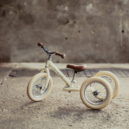 Rowerek trójkołowy biegowy 2w1 kremowy matowy Trybike 7