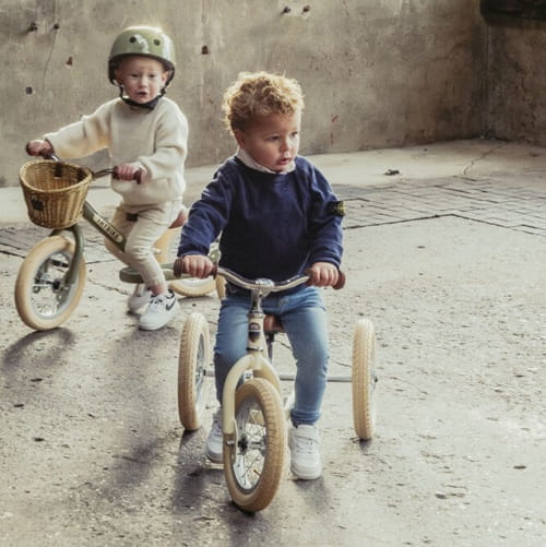 Rowerek trójkołowy biegowy 2w1 kremowy matowy Trybike 8