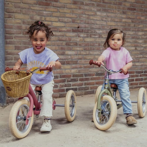 Rowerek trójkołowy biegowy 2w1 zielony matowy Trybike 5