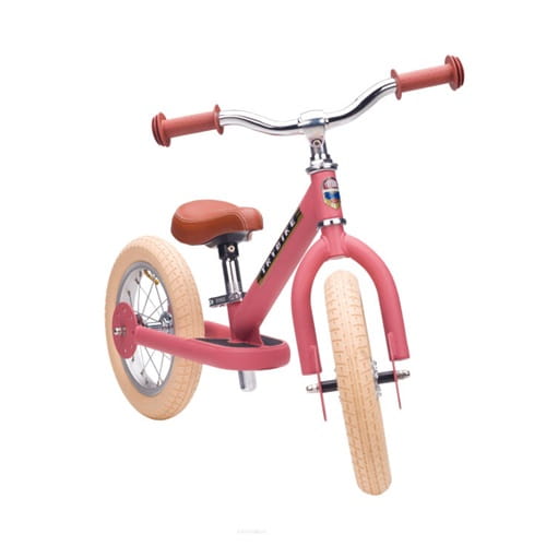 Rowerek trójkołowy biegowy 2w1 różowy matowy Trybike  10