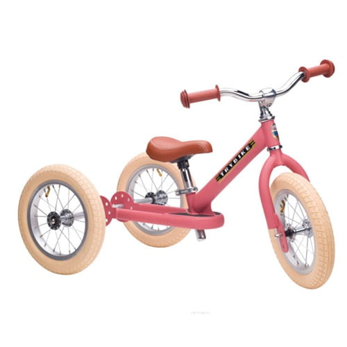 Rowerek trójkołowy biegowy 2w1 różowy matowy Trybike  12