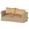 Maileg sofa kanapa w kratkę dla myszek Mable 1