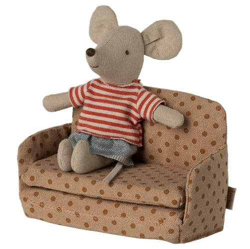 Maileg sofa rozkładana w kropki dla myszek 2025  3