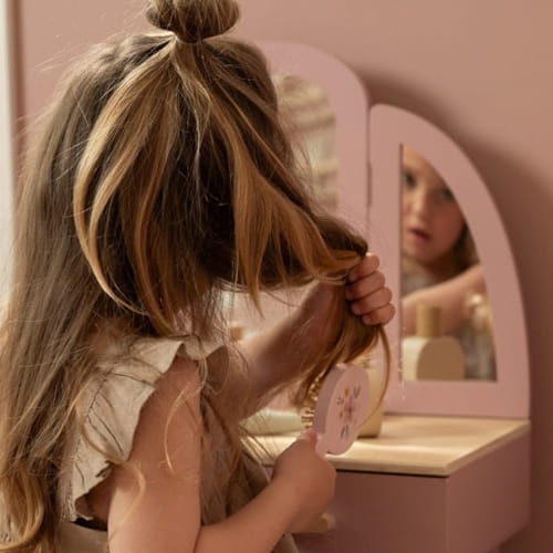 Duża toaletka drewniana różowa FSC Little Dutch 5