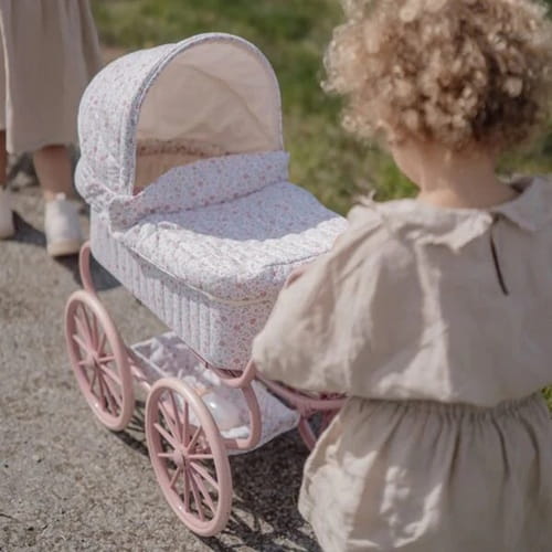 Wózek dla lalek głęboki z budką Little Dutch 4