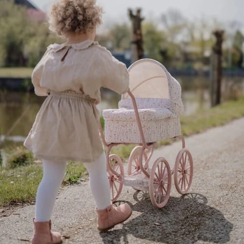 Wózek dla lalek głęboki z budką Little Dutch 1