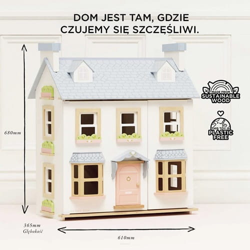 Drewniany domek dla lalek Mayberry Le Toy Van 1