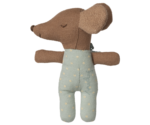 Maileg Myszka Chłopiec w pudełku Baby mouse Sleepy/wakey in box Blue 2