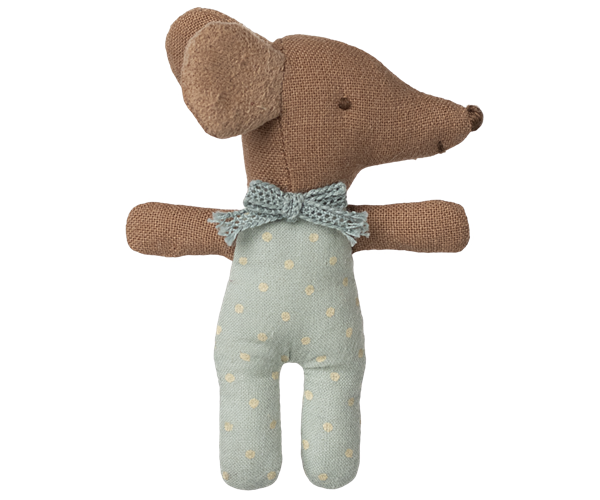 Maileg Myszka Chłopiec w pudełku Baby mouse Sleepy/wakey in box Blue 3