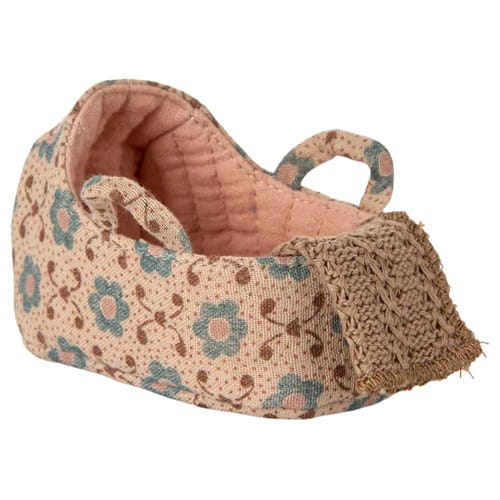 Maileg nosidełko dla myszek baby gondola różowa