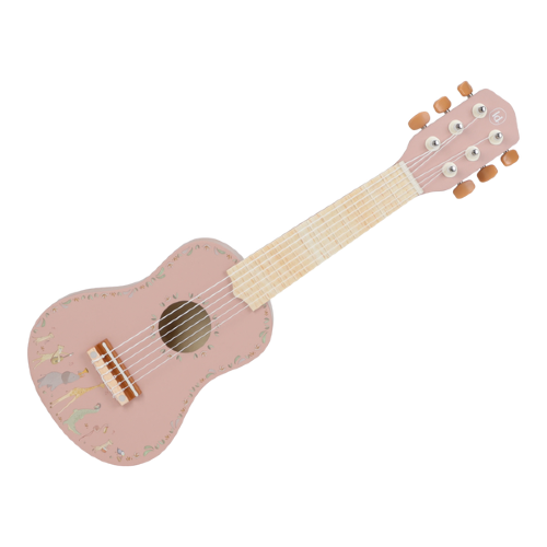 Drewniana gitara różowa Safari Friends FSC Little Dutch 4