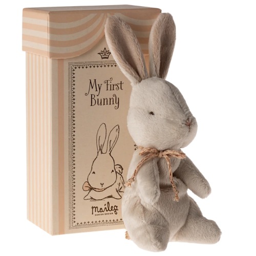 Maileg króliczek my first bunny kremowy w pudełeczku