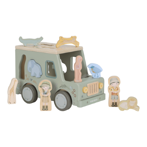 Drewniany samochód sorter Safari Friends FSC Little Dutch  4