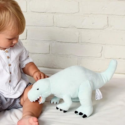 Pluszowy Dinozaur miętowy rozmiar L z imieniem Melootka 2