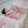 Piankowy zestaw do zabawy z basenem 100 piłek, jasnoróżowy MeowBaby 2