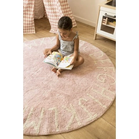 Lorena Canals Dywan Round ABC Vintage Nude Natural 2