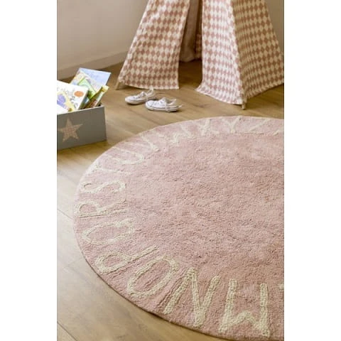 Lorena Canals Dywan Round ABC Vintage Nude Natural 3