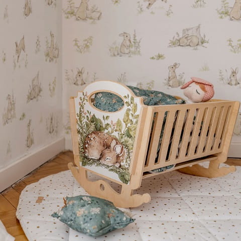 Tapeta dziecięca Rabbit Day Króliczki Beżowa