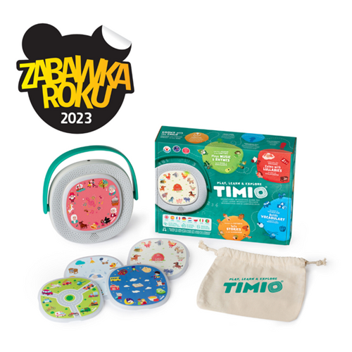 TIMIO - zestaw startowy + 5 dysków do nauki języków obcych