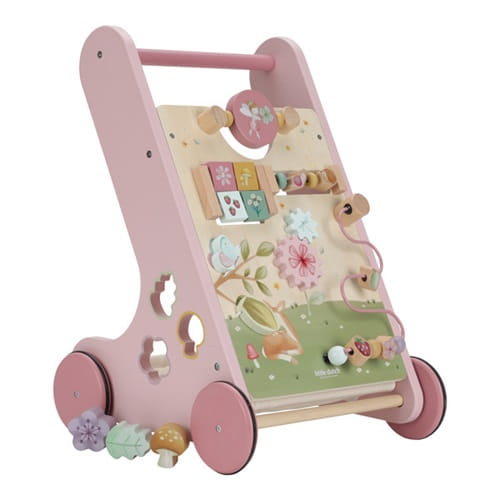 Drewniany chodzik/pchacz różowy Fairy Garden – Little Dutch
