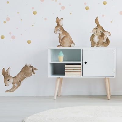 NAKLEJKA NA ŚCIANĘ HAPPY RABBITS WONDERLAND ZESTAW